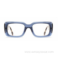 Square Unisex Bevel Acetate Frame Optical Glasses Eyeglasses